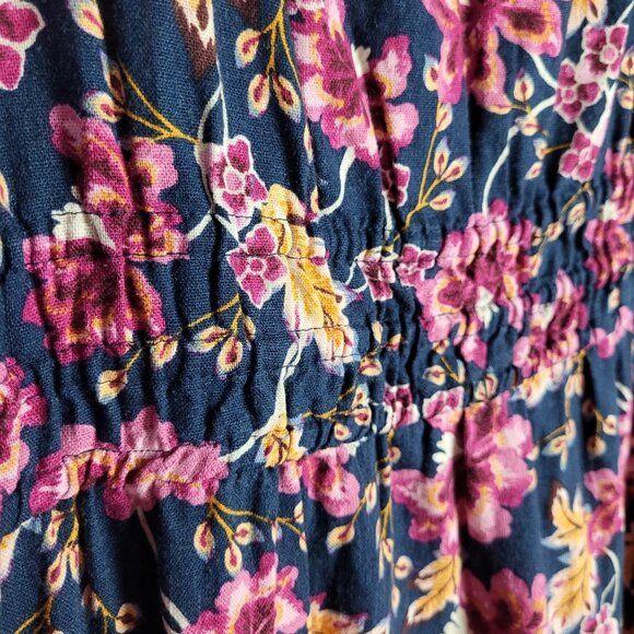 Old Navy Dark Floral Dress Women's 2XL Pink Black Fairy Sleeveless Whimsigoth - Picture 6 of 12